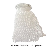 Sac de rangement en filet pour accessoires de billard/snooker, 6 pièces, en coton blanc, avec poches en maille et design ajouré, durable, haut de gamme et classique