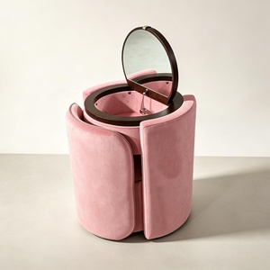 Minimalist Multifunctional Vanity with Lighted Mirror and Storage-Modern Design for Small Bedroom Spaces - Product Image 4