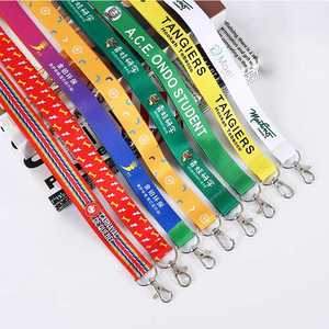 Bulk Printed <b>Polyester</b> <b>Lanyard</b> Custom Logo Heat Transfer Neck Strap for ID Badge Holder Factory Price - Product Image 1