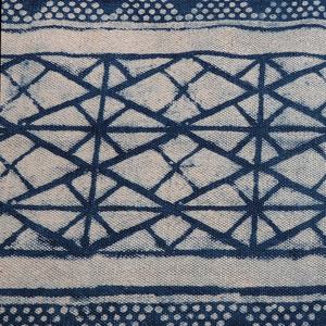 Tapis Kilim en coton bleu indigo tissé à la main, imprimé en bloc, tissage plat, style bohème, pour sol, 5x8 6x9 8x10 9x12 - Product Image 2