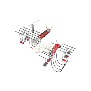 Hai Cấp Độ Phiêu Lưu Bọt Pit Sân Chơi Trong Nhà Ninja Chiến Binh Khóa Học Trở Ngại Đào Tạo Phòng Tập Thể Dục Trampoline Công Viên Thiết Bị - Product Image 6