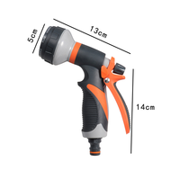 Pistolet d'arrosage multifonctionnel pour jardinage, lances télescopiques réglables manuellement, haute pression, débits variables, lavage de voiture, ABS