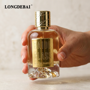 En stock, flacon de parfum en verre transparent cylindrique vide, 30 ml, 50 ml, 100 ml, flacon de parfum de luxe avec bouchon en métal pour homme - Product Image 1