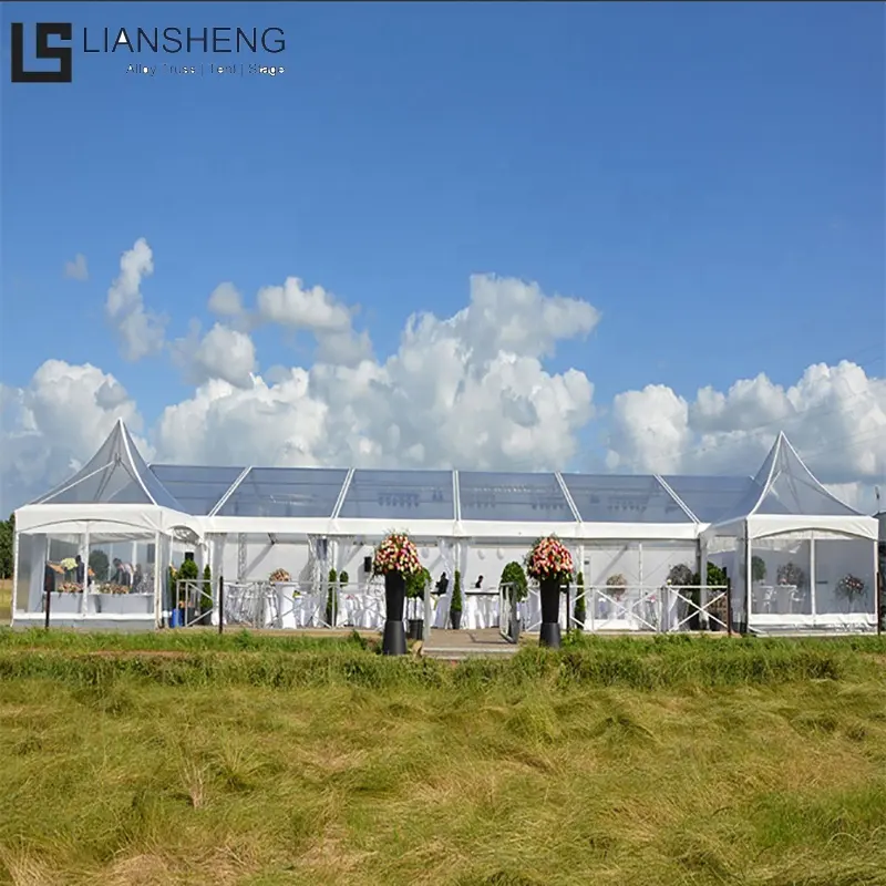 Big Size Customize Size Clear Outdoor Steel Frame Party Tent For Wedding Event On Sale