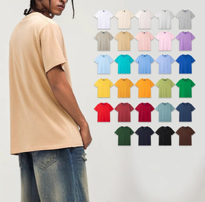 T-shirt unisexe en coton 100% de haute qualité, impression d'écran personnalisée, logo, 190 g/m², taille plus, t-shirt uni à col rond pour <span class=keywords><strong>homme</strong></span> - Product Image 1