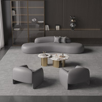 Ensemble de canapé et table basse de réception moderne de luxe léger pour espace de repos de bureau, salon de beauté, bureau de vente, table de négociation et chaises d'accueil