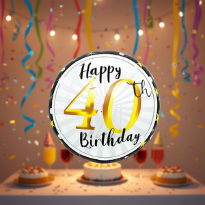 Ballon d'anniversaire en aluminium pour 40 ans, 45x53 cm, décoration de fête métallique pour adultes, célébration d'anniversaire - Product Image 2
