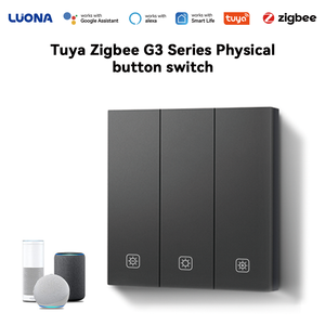 Interrupteur intelligent Zigbee, compatible avec Alexa et Google Assistant, contrôle à distance par application et programmation <span class=keywords><strong>de</strong></span> minuterie, interrupteur d'éclairage pour <span class=keywords><strong>la</strong></span> domotique - Product Image 1
