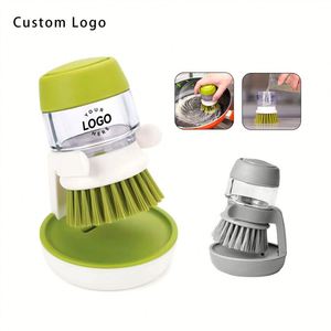 OEM Custom Logo Kitchen <b>Brush</b> with Soap Dispenser, Perfect for Corporate Giveaways - Product Image 1