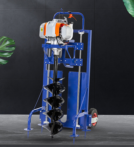 Small <b>Gasoline</b>-Powered Tree Planting Fertilizing Hole Drilling Pile Driving Machine Trolley for Small Scale Mining Drilling Rig - Product Image 1