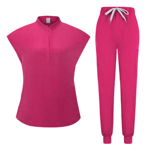 Uniformes de hospital transpirables, uniformes médicos informales para mujeres, bordado personalizado, conjuntos de uniformes de Enfermería de manga corta - Product Image 6