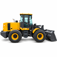 Chargeuse sur pneus à quatre roues motrices à faible MOQ, machine de construction avec moteur WeiChai, fabriquée en Chine, excavatrice frontale