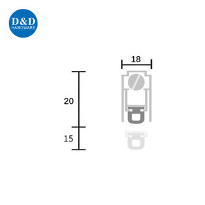 Guarnizione automatica diretta dalla fabbrica della guarnizione inferiore della porta <span class=keywords><strong>a</strong></span> prova di vento e polvere - Product Image 6