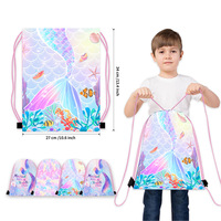Sac à dos à cordon personnalisé Sparty OEM pour enfants, unisexe, réutilisable, en polyester souple, sacs cadeaux DR1005