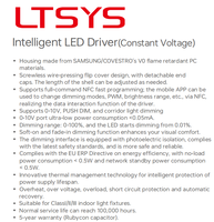 Fuente de Alimentación LED AC-DC Regulable de 100W 0-10V Lifong, Carcasa de Plástico, Controlador de Conmutación de un Solo Canal con Voltaje Constante
