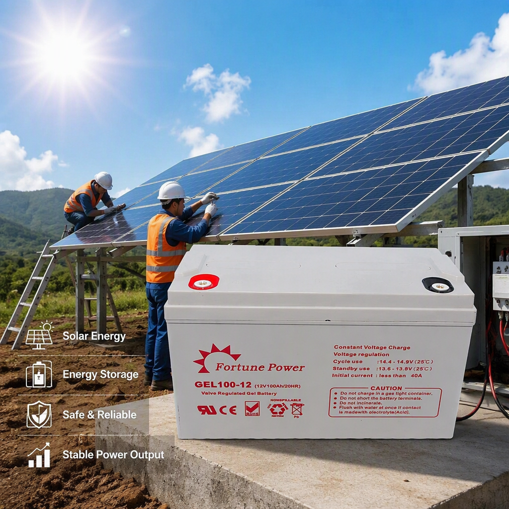 <strong>Deep</strong> <strong>Cycle</strong> Sealed <strong>AGM</strong> Fortune Power FP12-100 12V <strong>100AH</strong> 200AH Solar Home Energy Storage <strong>Battery</strong>