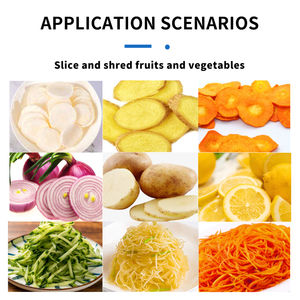 قطاعة البطاطس والملفوف والخيار والجزر ورقائق البطاطس الحلوة والزنجبيل ، ماكينة تقطيع وتقطيع شرائح صناعية كهربائية - Product Image 3