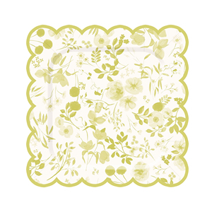 DAMAI 2025 - Vajilla Desechable con Diseño de Flores Verdes para Fiestas, Platos, Servilletas y Vasos de Papel para Decoración de Mesa - Product Image 4