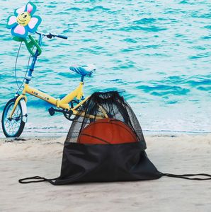 Nuevo producto Malla Deportes Almacenamiento Durable Bolsas con cordón para almacenamiento Bolsa con cordón - Product Image 2