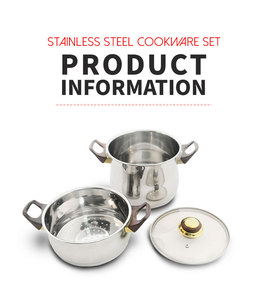 Pentole in acciaio inossidabile 2 strati Tri-strati di utensili da cucina olle <span class=keywords><strong>Cookware</strong></span> Set di pentole a vapore Set di pentole e pentole Set - Product Image 4