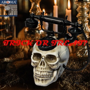 Halloween Animatronic Spooky Skull Téléphone Prop Creepy Décoration murale animée pour la fête de la maison hantée - Product Image 2
