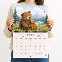Desain Lanskap Kustom Kalender Lanskap Berwarna Penuh 2027 Kalender Dinding Cetak Kalender