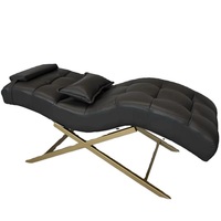 Lit à Cils de Luxe Courbé, Fauteuil de Salon pour Extensions de Cils, Table de Massage pour Cils et Soins de Beauté