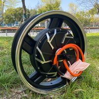 Moteur de moto électrique 17 pouces 72V 4000W DC avec frein à disque, étanche IP54, 100KM/H, à aimant permanent et commutation sans balais