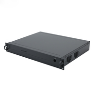 Boîtier de refroidissement en aluminium anodisé noir sablé 1.5U 19' pour montage en rack, OEM ODM IP54, pour projets NVR, électronique, alliage, DIY