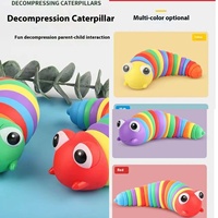 Jouet de décompression de limace sensorielle transfrontalière TikTok Puzzle Ventilation Caterpillar Vente chaude Rainbow Soulagement du stress pour enfants