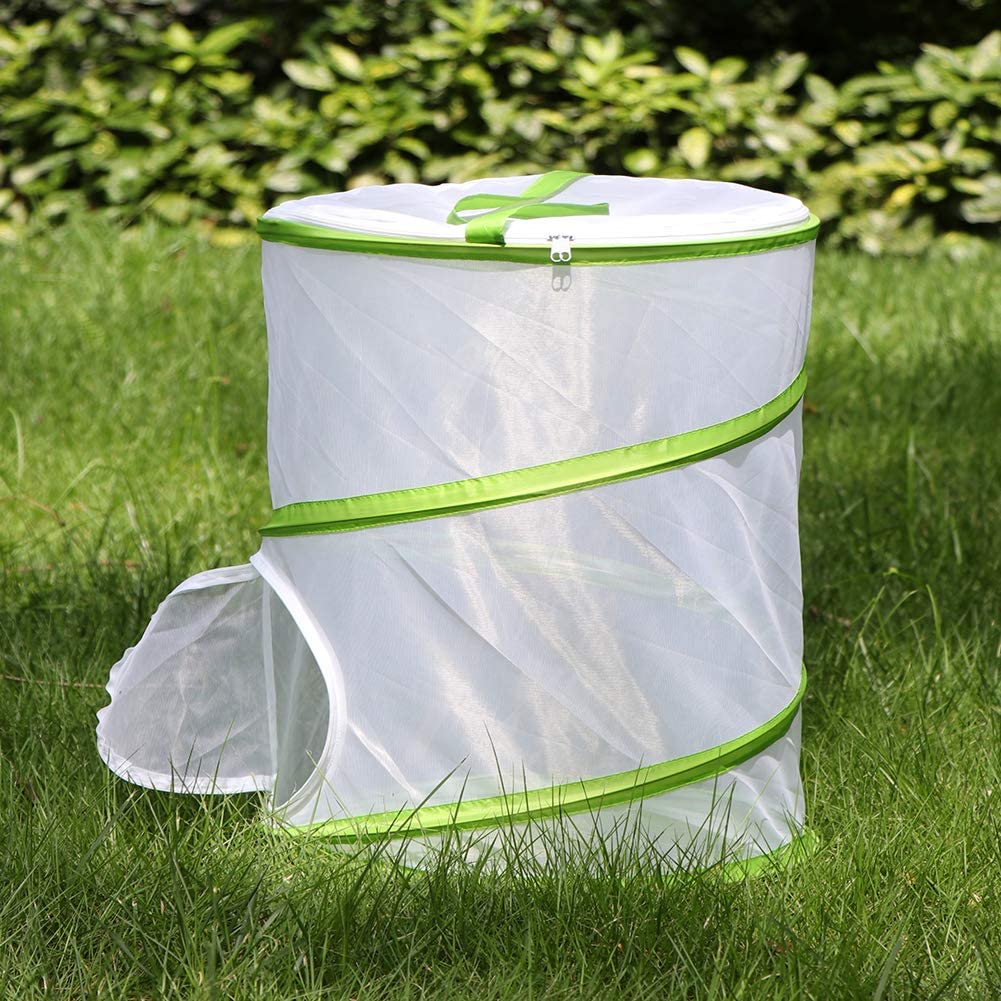 Round Pop up Butterfly Habitat Insect Cage with Mesh Net