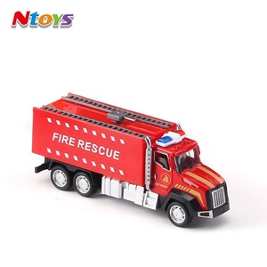 Camion dei Pompieri in Metallo Giocattolo per Bambini Veicoli a Retrocarica Giocattoli in Lega Auto in Miniatura Camion dei Vigili del Fuoco - Product Image 5