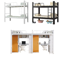 Meubles fer acier design moderne Vente d'usine Offre spéciale Lit et table réglables Combinaison pour chambre à coucher pour appartements