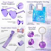 72-teiliges Disco-Party-Set: Musik-Karaoke-Tasche, Disco-Kugel-Schlüsselanhänger, Armbänder, Sonnenbrillen, Freundschaftsgeschenke für Frauen