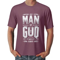 T-shirt tendance à manches courtes de la série Jesus, 100% polyester, respirant et élégant pour hommes