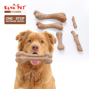थोक पर्यावरण के अनुकूल कुत्ते हड्डी खिलौना टिकाऊ रबर चव शाखा कार्टून शैली में साफ दांतों की सुविधा - Product Image 1