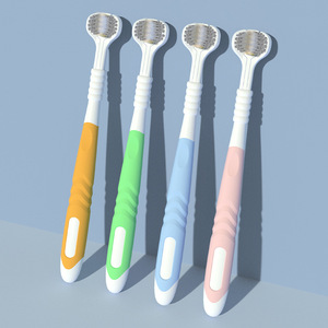 Cepillo de dientes de tres lados con cerdas suaves, cepillo de dientes manual para adultos, color aleatorio, cuidado dental de alta calidad, uso doméstico - Product Image 4