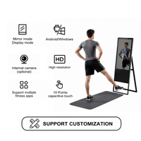 Espejo Inteligente de Fitness con IA de 43 Pulgadas, Corrección de Postura, Pantalla Táctil de 10 Puntos, Espejo Mágico LCD FHD, Kiosco Comercial de Publicidad
