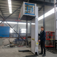 Ascenseur hydraulique résidentiel à deux étages Konty pour deux personnes avec table de 1400x1100mm et options multicolores
