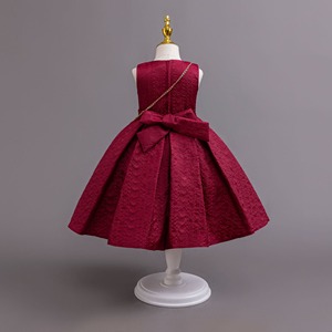 愛らしい女の子用ベストドレスセット、ビーズ刺繍ジャケットとハンドバッグ付き、誕生日パーティー、結婚式のお祝いに最適な3ピース衣装 - Product Image 6