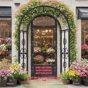 Nouveau <span class=keywords><strong>fer</strong></span> arc fleur support escalade support Villa jardin parc cour chez l'habitant plante support mariage arc - Product Image 2