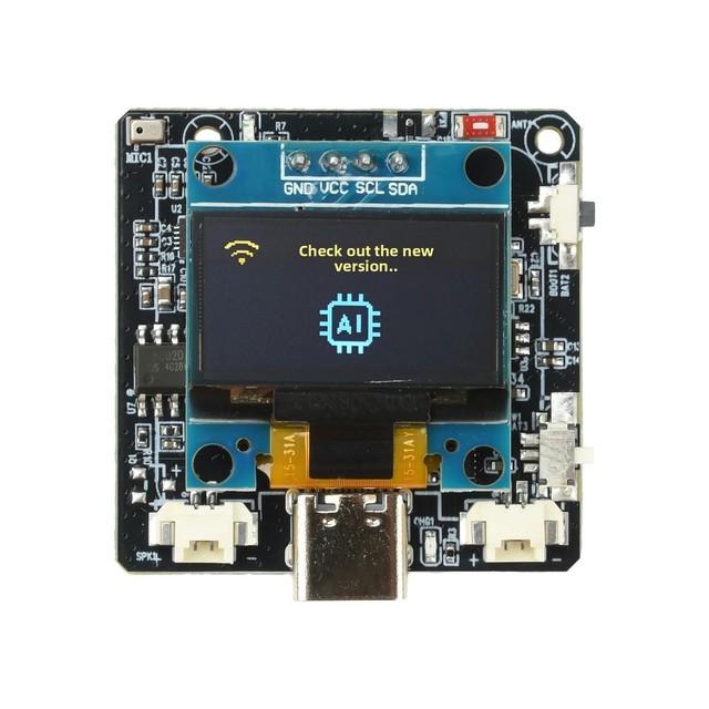 AI ESP32-C3 Development Board with USB Type-C Microphone & Battery Voice Wake-up Function for Learning