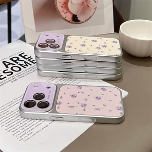 Funda de Teléfono Móvil con Diseño de Flor de Cristal Convertido Original para iPhone 17 16 15 14 Pro Max, Cubierta Trasera de Cuero Lavanda Colorida - Product Image 5