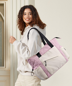 16 Inch <b>Large</b> Laptop Tote Bag Puffer Shopping Bags Quilted Women's Shoulder <b>Purse</b> Bag with Zipper Teacher Office Handbag - Product Image 4