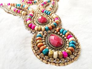 100% perline di legno fatte a mano con catena di trapano economico scarpe vamp colla su sandalo scarpe come decorazione di vendita calda - Product Image 3