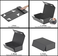 Boîte cadeau noire la plus vendue, boîte cadeau de 9,5 x 6 x 3 pouces, rectangulaire pliable, mariage, Noël, emballage cadeau d'anniversaire
