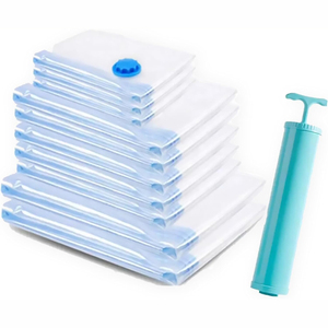 24 sacs de compression de voyage en matériau PA+PE, pompe électrique, emballage sous vide, gain de place, rangement de la literie, organisateur de bagages - Product Image 1