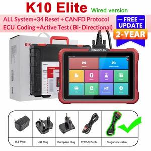 Herramienta de Diagnóstico Automotriz con Cable Kingbolen K10 Elite, Codificación ECU de Todos los Sistemas, Prueba Activa Bidireccional CANFD, 34 Funciones de Reinicio - Product Image 1