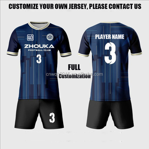 Divisa da <span class=keywords><strong>Calcio</strong></span> Personalizzata Professionale Azzurro-Bianco-Mimetica con Sublimazione - Maglia da <span class=keywords><strong>Calcio</strong></span> di Alta Qualità per la Tua Squadra - Product Image 1