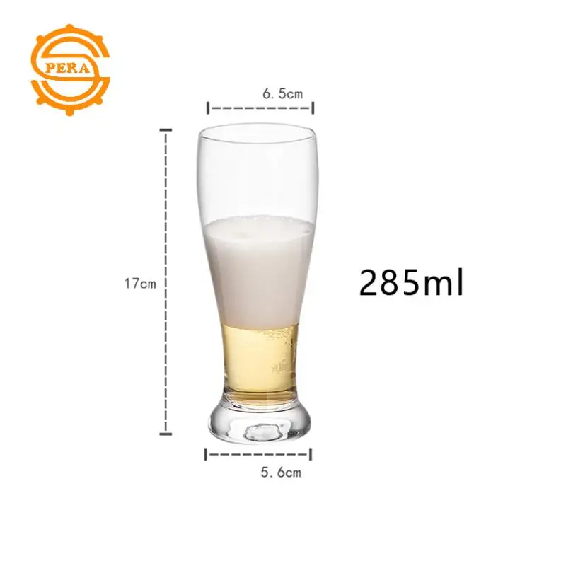 Verres à bière personnalisés avec logo personnalisé chopes à bière en verre cristal sans plomb taille épaissie vente en gros